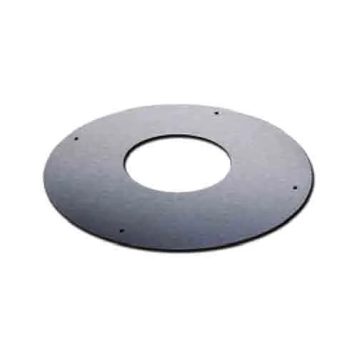 Rozet 0° 12 cm rond Ø100 mm – Dubbelwandig rookkanaal zwart