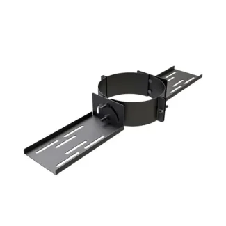 Verstevigde daksteun Ø80 mm – Dubbelwandig rookkanaal zwart