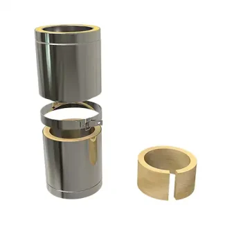 Paspijp 25-35 cm Ø150 mm – Dubbelwandig rookkanaal