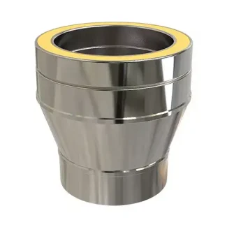 Onderaansluitstuk Ø150 mm – Dubbelwandig rookkanaal