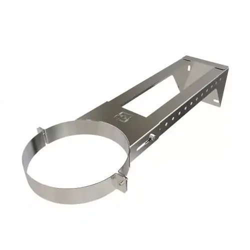 Muurbeugel verstelbaar 130-440 mm Ø125 mm – Dubbelwandig rookkanaal