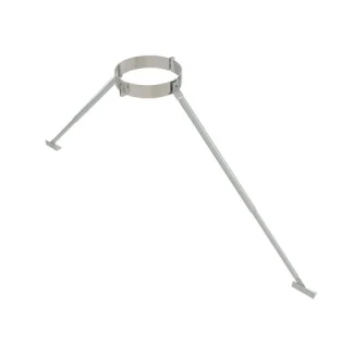 Verankeringsset incl. tuibeugel Ø125 mm – Dubbelwandig rookkanaal