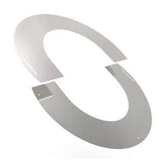 Rozet 30-45° Ø125 mm – Dubbelwandig rookkanaal