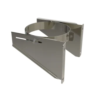 Muursteun verstelbaar 0-120 mm Ø125 mm – Dubbelwandig rookkanaal