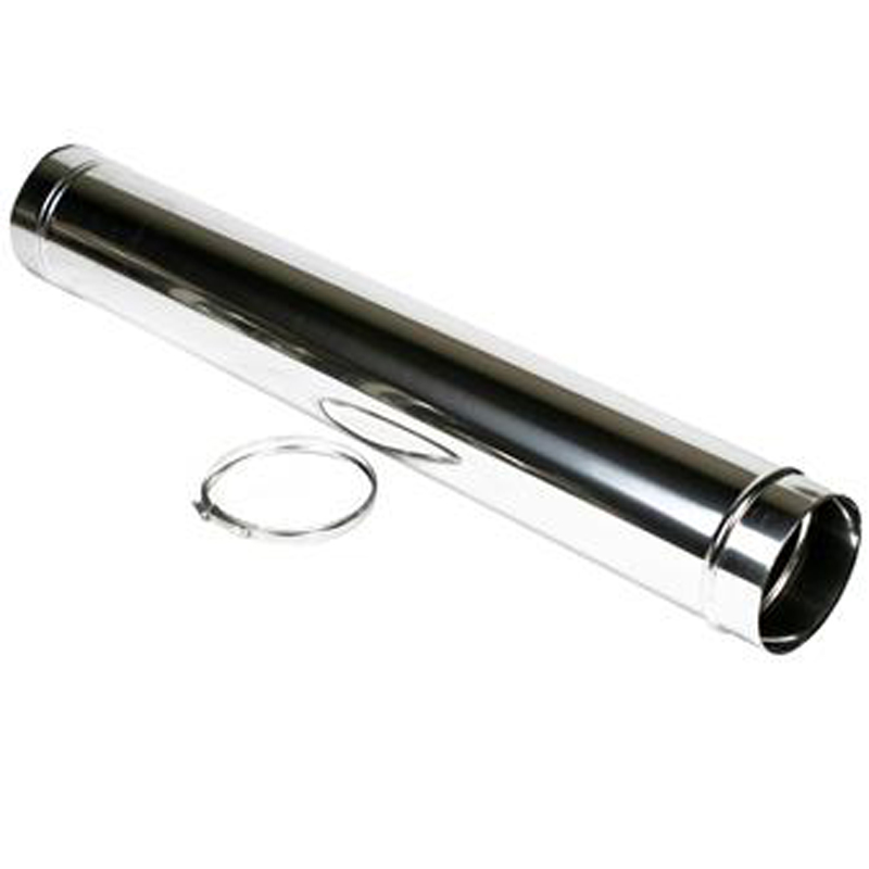 Buis Ø125 mm – 1000 mm – Enkelwandig RVS