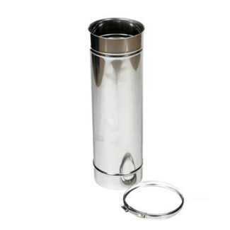 Buis Ø125 mm – 500 mm – Enkelwandig RVS