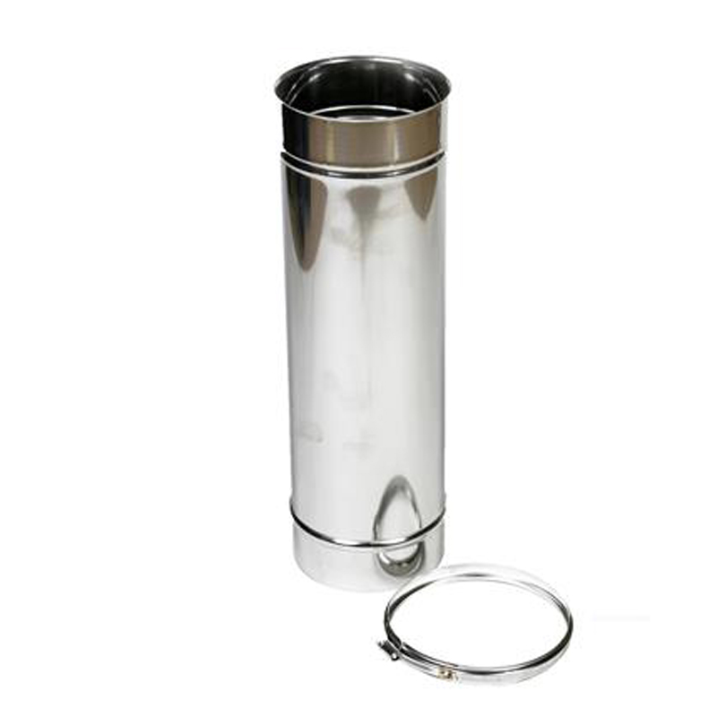 Buis Ø125 mm – 500 mm – Enkelwandig RVS