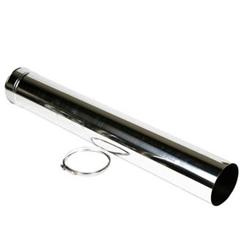 Verstelbare Paspijp Ø125 mm – 60 tot 1000 mm – Enkelwandig RVS