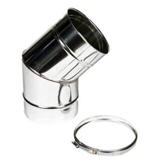 Bocht Ø175 mm – 45° – Enkelwandig RVS