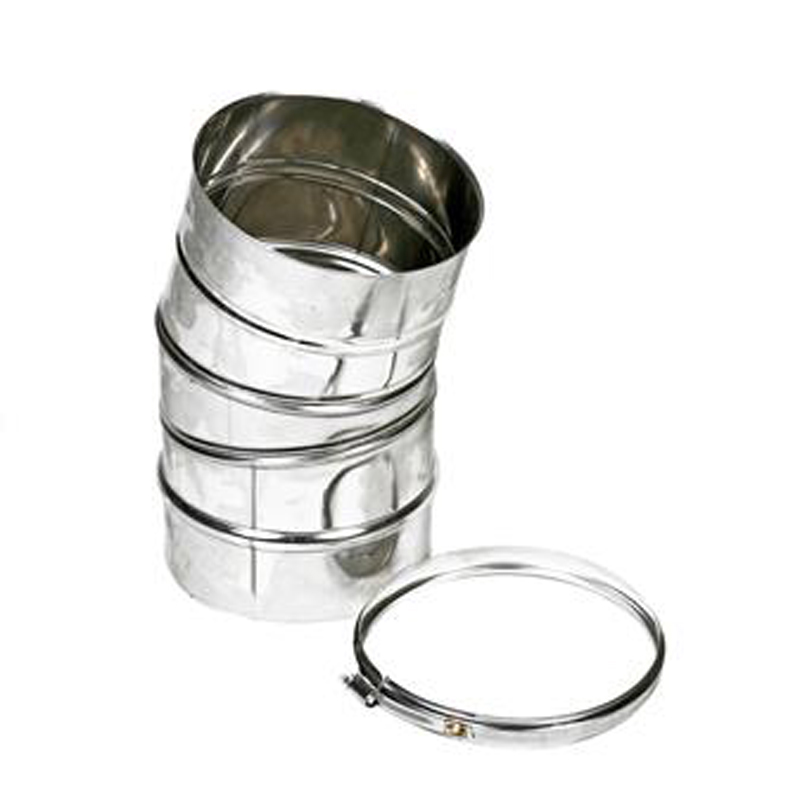 Bocht Ø200 mm – 15° – Enkelwandig RVS