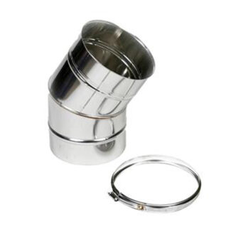 Bocht Ø200 mm – 30° – Enkelwandig RVS