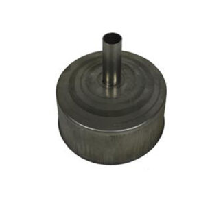 Deksel Ø150 mm met condensafvoer – Enkelwandig RVS