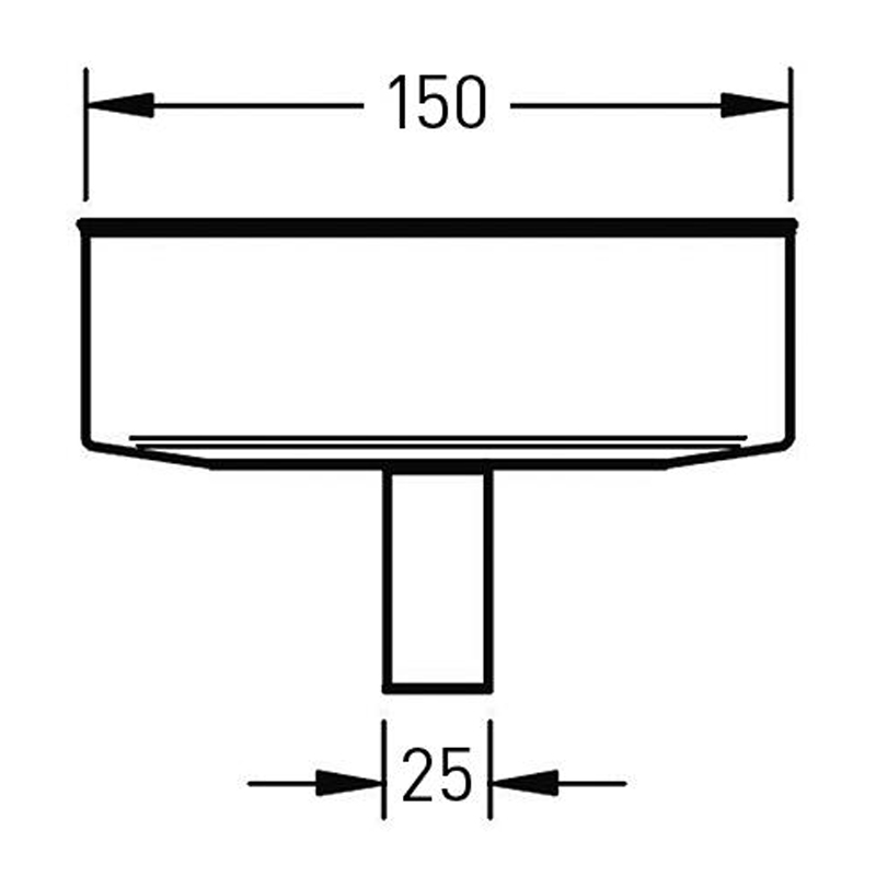 Deksel Ø150 mm met condensafvoer – Enkelwandig RVS - Afbeelding 2
