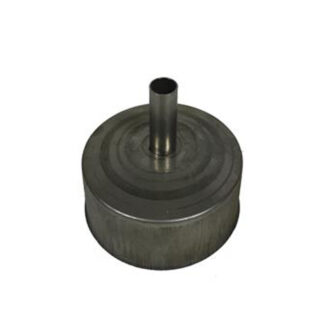 Deksel Ø200 mm met condensafvoer – Enkelwandig RVS