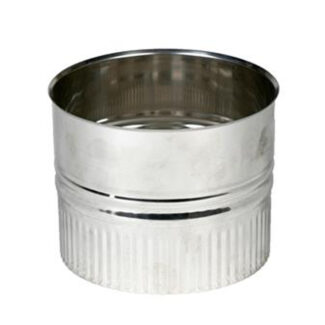 Kachel-aansluitstuk Ø125 mm – Enkelwandig RVS
