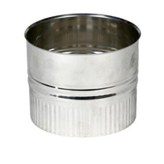 Kachel-aansluitstuk Ø175 mm – Enkelwandig RVS