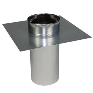 Vloerplaat Ø125 mm – Enkelwandig RVS