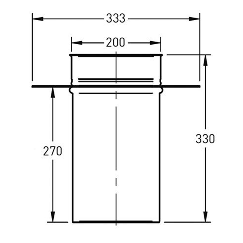 Vloerplaat Ø200 mm – Enkelwandig RVS - Afbeelding 2