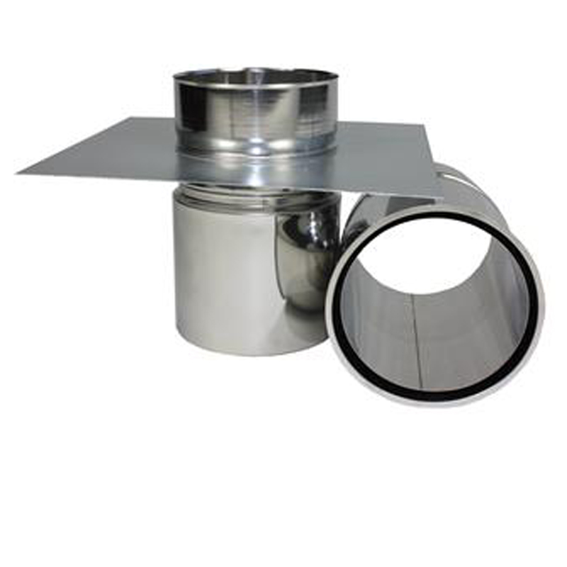 Nisbus-vloerplaat Ø125 mm – Enkelwandig RVS