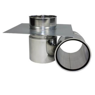 Nisbus-vloerplaat Ø175 mm – Enkelwandig RVS