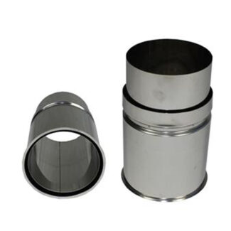 Instort-nisbus Ø125 mm – Enkelwandig RVS