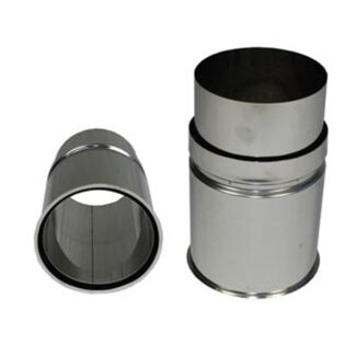 Instort-nisbus Ø175 mm – Enkelwandig RVS