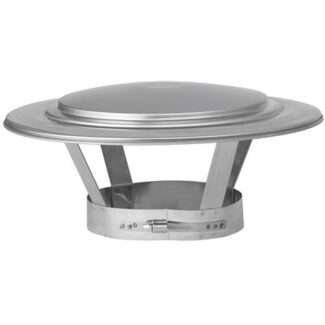 Regenkap Ø125 mm – Enkelwandig RVS