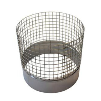 Gaasadapter Ø125 mm voor regenkap – Enkelwandig RVS