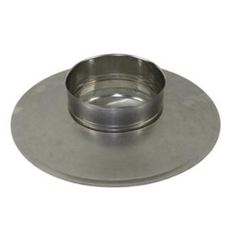 Afdekelement Ø150 mm – Enkelwandig RVS