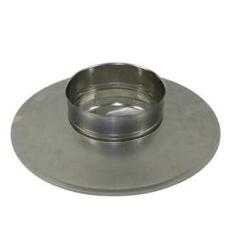 Afdekelement Ø200 mm – Enkelwandig RVS