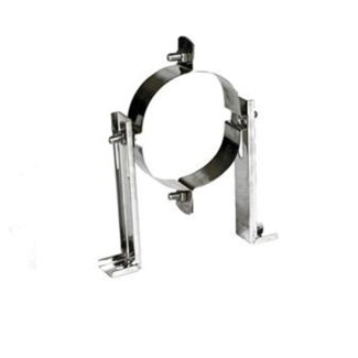 Muurbeugel Ø150 mm – Enkelwandig RVS