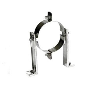 Muurbeugel Ø175 mm – Enkelwandig RVS