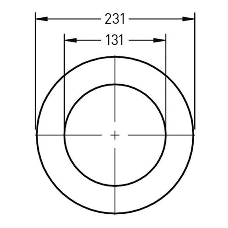 Rozet Ø125 mm – Enkelwandig RVS - Afbeelding 2