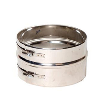 Klemband breed Ø150 mm – Enkelwandig RVS