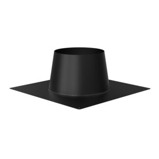 Dakdoorvoer plat Ø125 mm – Isoduct dubbelwandig rookkanaal zwart