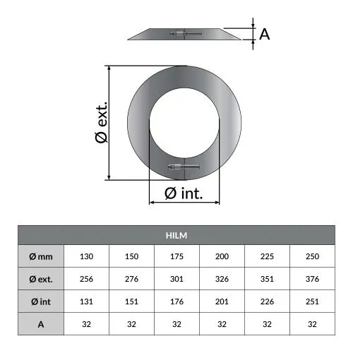Regenkraag Ø150 mm – Dubbelwandig rookkanaal - Afbeelding 2