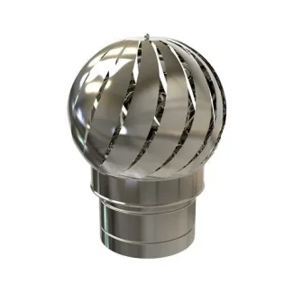 Roterende kap Ø100 mm – Dubbelwandig rookkanaal
