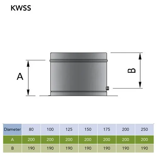 Vloerondersteuning met drain Ø125 mm – Dubbelwandig rookkanaal zwart - Afbeelding 2