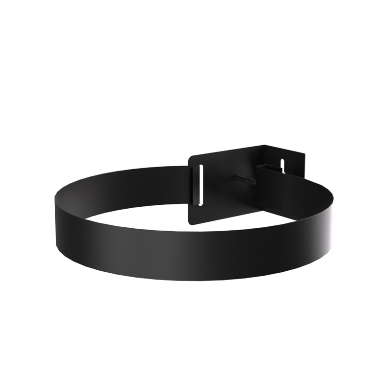 Muurbeugel vast Ø125 mm – Isoduct dubbelwandig rookkanaal zwart