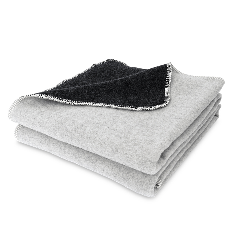 Petromax Wollen Deken Wit/Grijs 150 x 200 - Afbeelding 2