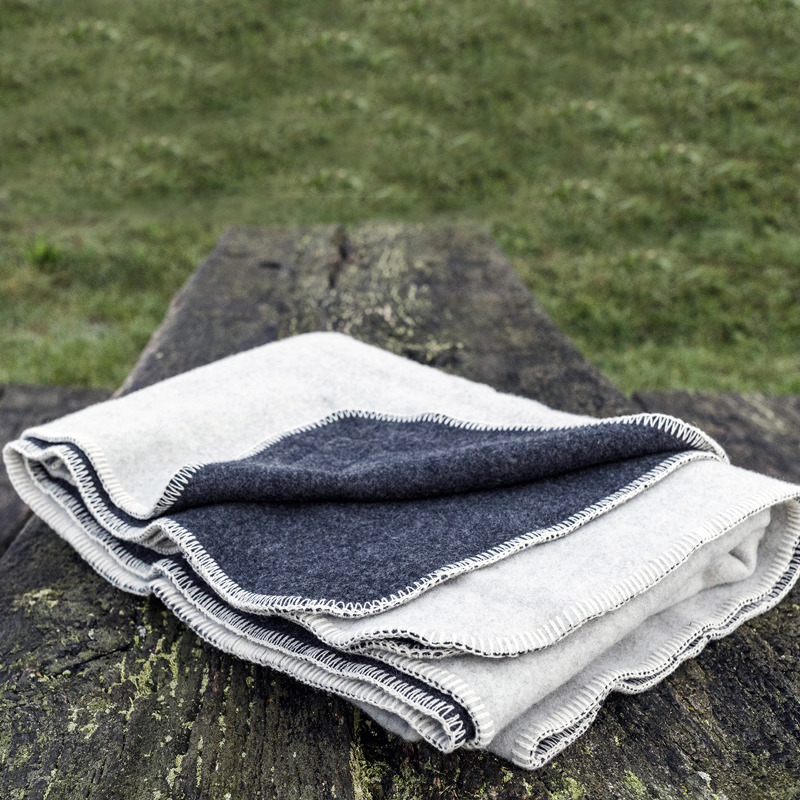 Petromax Wollen Deken Wit/Grijs 150 x 200 - Afbeelding 4