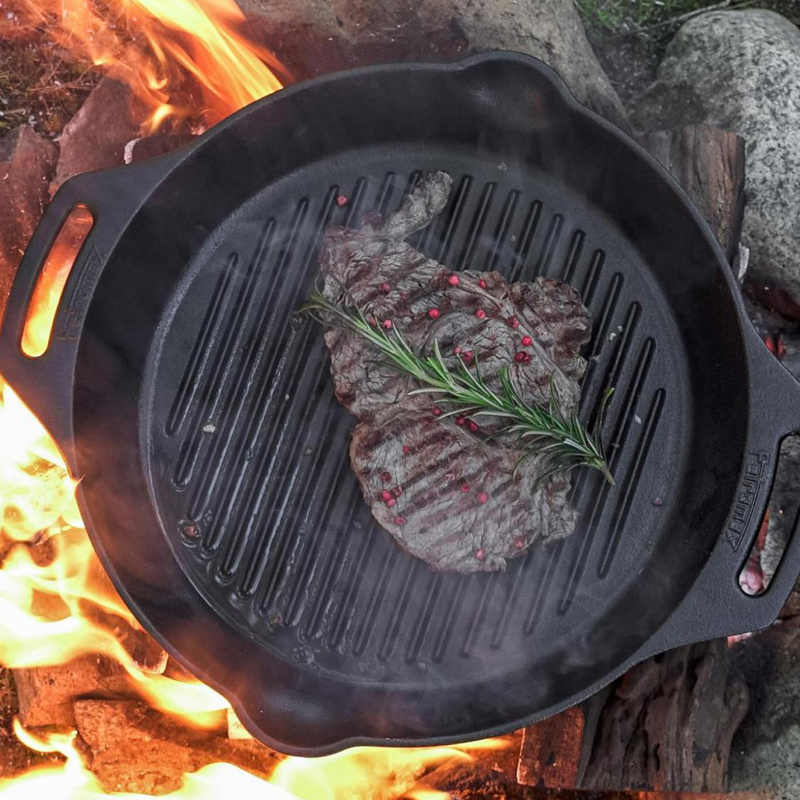 Petromax Gietijzeren Grill Skillet 2 handvatten 30cm - Afbeelding 3