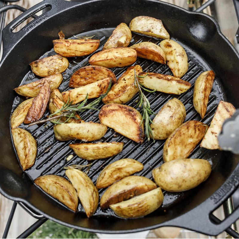 Petromax Gietijzeren Grill Skillet 2 handvatten 35cm - Afbeelding 2