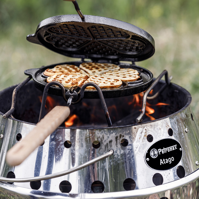 Petromax Gietijzeren Wafelijzer met draaiframe - Afbeelding 6