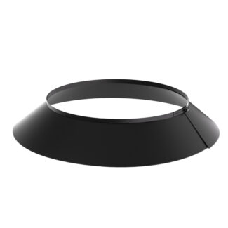 Stormkraag Ø125 mm – Isoduct dubbelwandig rookkanaal zwart