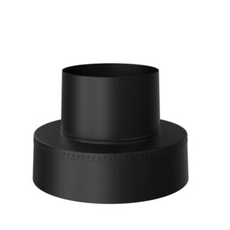 Topsectie Ø125 mm – Isoduct dubbelwandig rookkanaal zwart