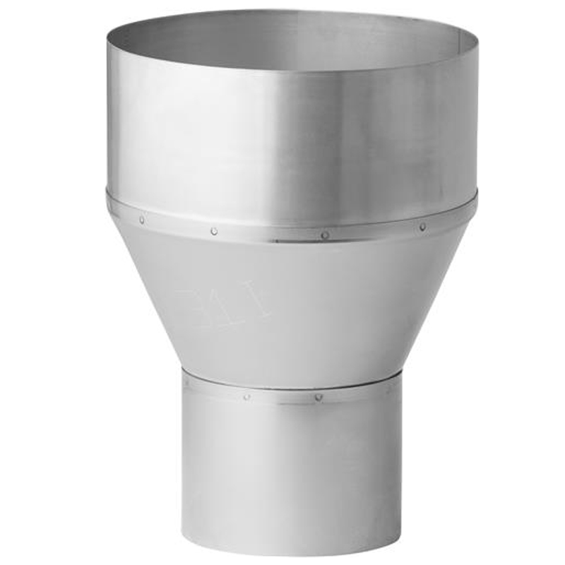 Verloop RVS Ø124 naar Ø151