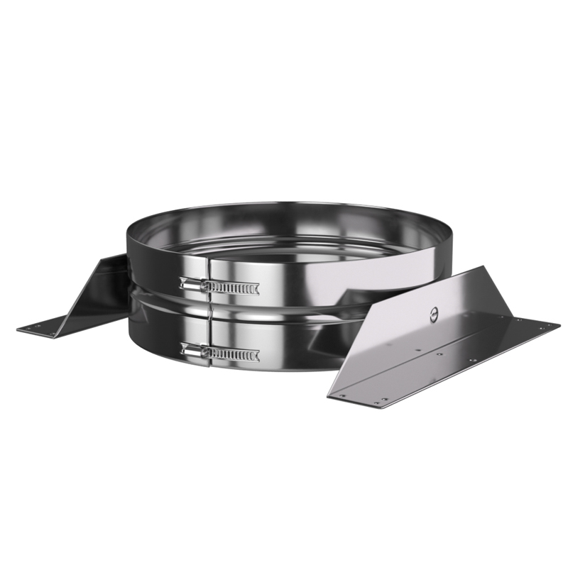 Verdiepingsondersteuning Ø125 mm – Isoduct dubbelwandig rookkanaal - Afbeelding 2