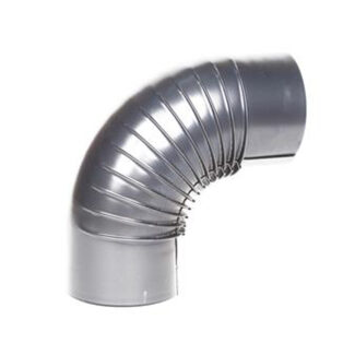 Bocht Ø111 mm – 90° – Enkelwandig geblauwd staal