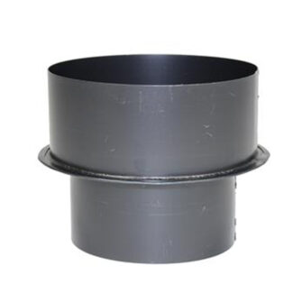 Verloop Ø70 naar Ø111 – Enkelwandig geblauwd staal